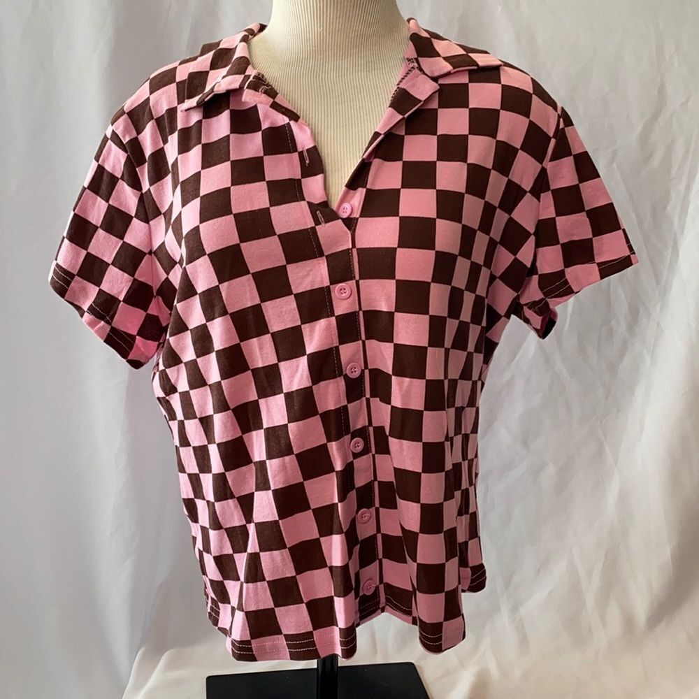 Checkered Plus Size Top - NWT